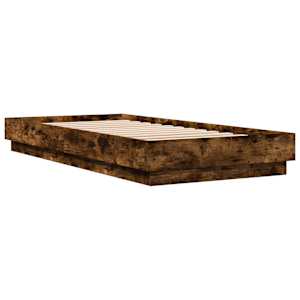 Rám postele bez matrace kouřový dub 90x200 cm kompozitní dřevo - obrázek 3
