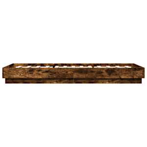 Rám postele bez matrace kouřový dub 90x200 cm kompozitní dřevo - obrázek 5