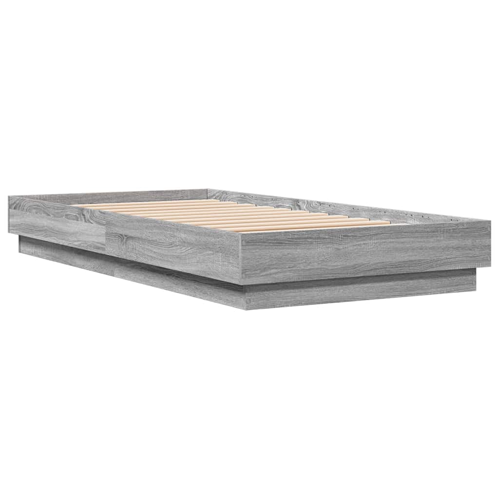 Thumbnail - vidaXL Bettgestell Grau Sonoma 90x190 cm Holzwerkstoff