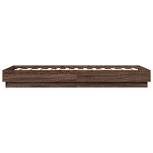 Rám postele bez matrace hnědý dub 75 x 190 cm kompozitní dřevo - obrázek 5