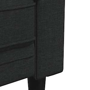 2dílná sedací souprava černá textil - obrázek 6