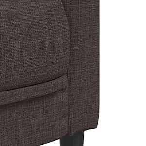 3dílná sedací souprava tmavě hnědá textil - obrázek 7