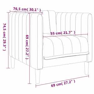 3dílná sedací souprava tmavě hnědá textil - obrázek 11