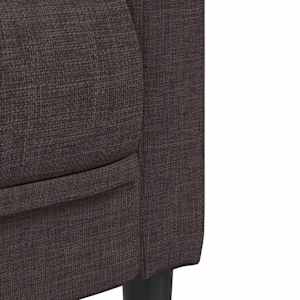 2dílná sedací souprava tmavě hnědá textil - obrázek 6
