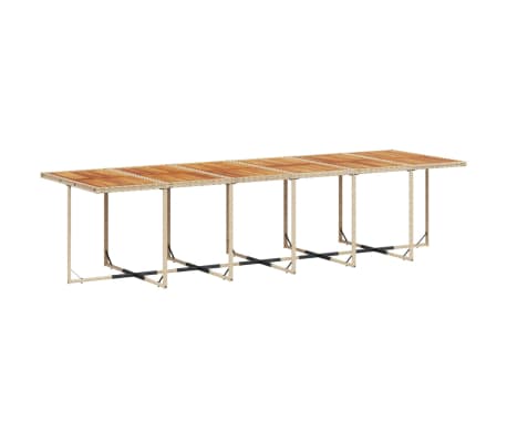 vidaXL Set mobilier de grădină cu perne, 17 piese, bej, poliratan