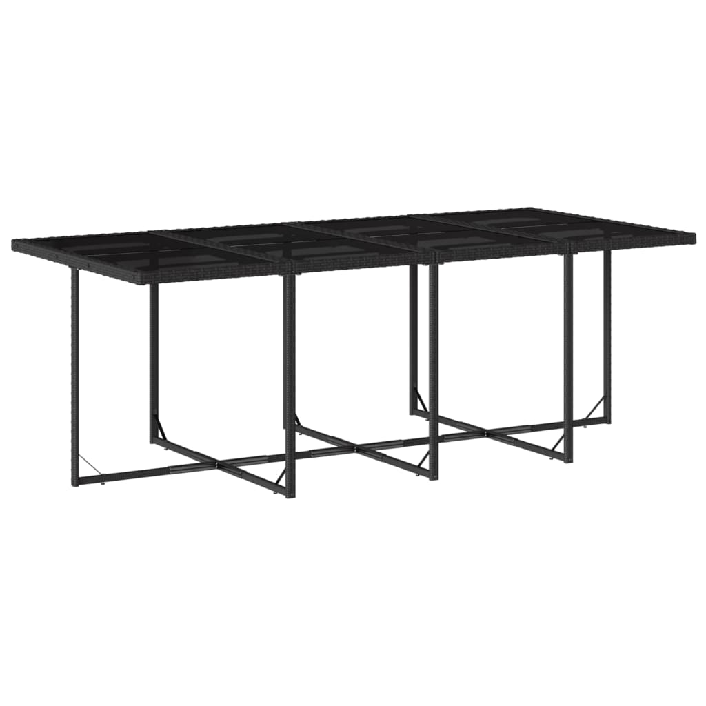 vidaXL 9-delige Tuinset poly rattan zwart afbeelding
