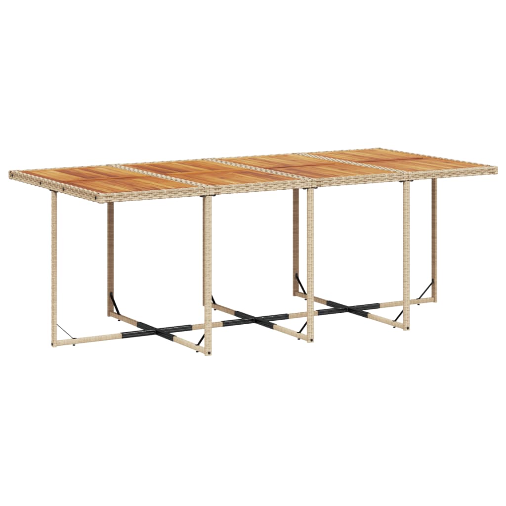 vidaXL 9-delige Tuinset met kussens poly rattan beige