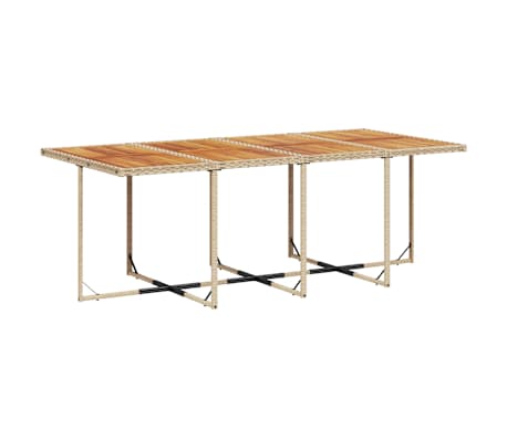 vidaXL 13-tlg. Garten-Essgruppe mit Kissen Beige Poly Rattan