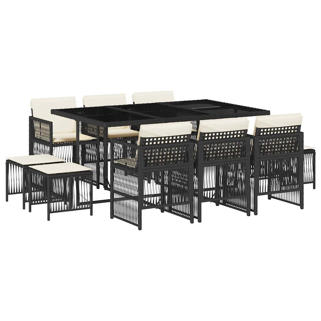 14-Piece Outdoor Dining Set with Cushions in Various Colors vidaXL