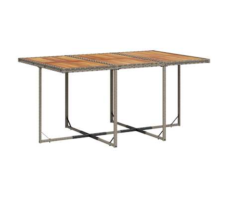 vidaXL Set mobilier de grădină cu perne, 11 piese, gri, poliratan