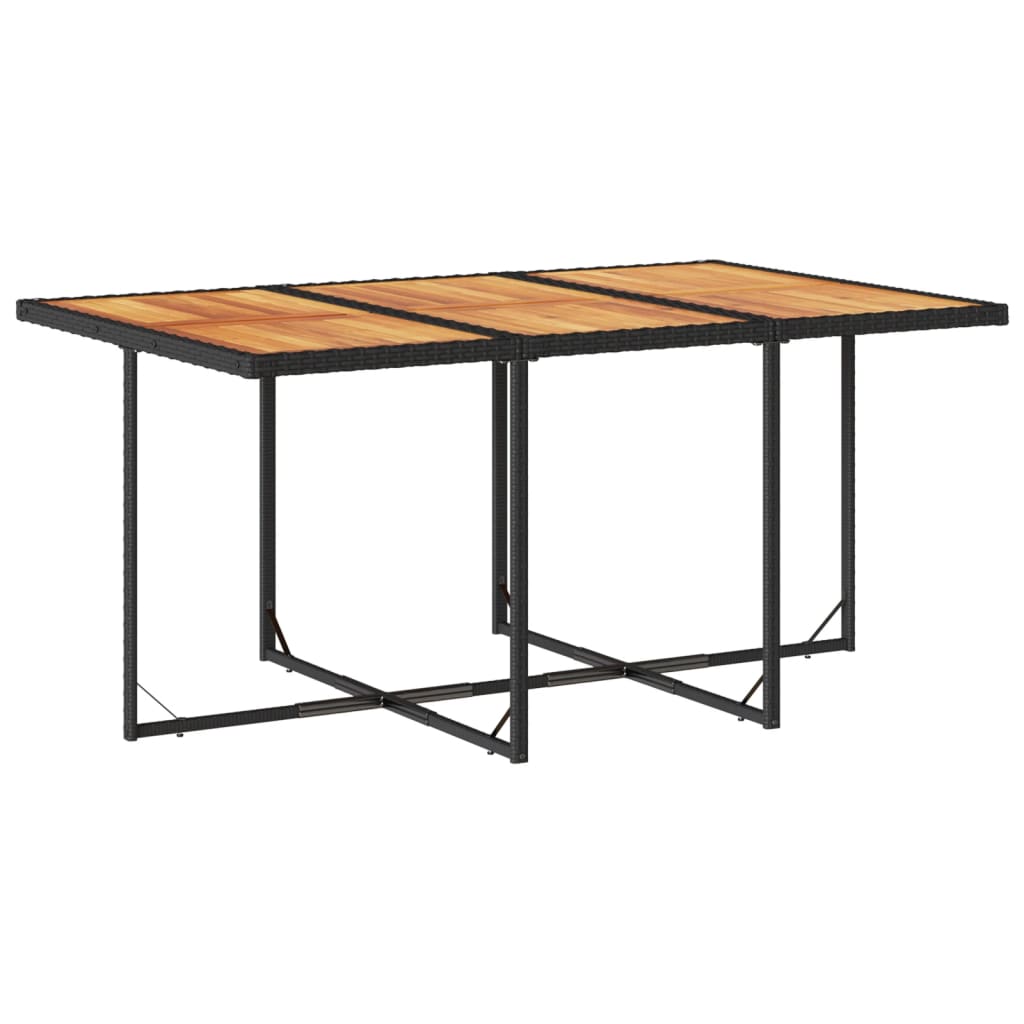 vidaXL 11-delige Tuinset met kussens poly rattan zwart