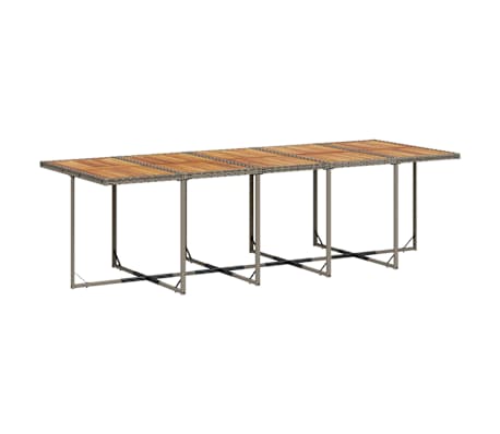 vidaXL Set mobilier de grădină cu perne, 15 piese, gri, poliratan