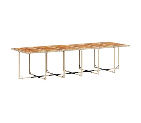 vidaXL Set mobilier de grădină cu perne, 17 piese, bej, poliratan