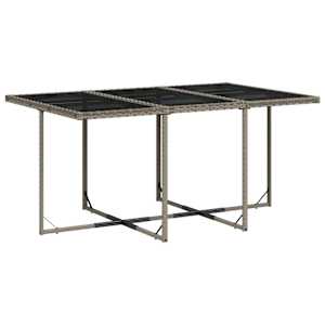 11dílný zahradní jídelní set s poduškami šedý polyratan - obrázek 3
