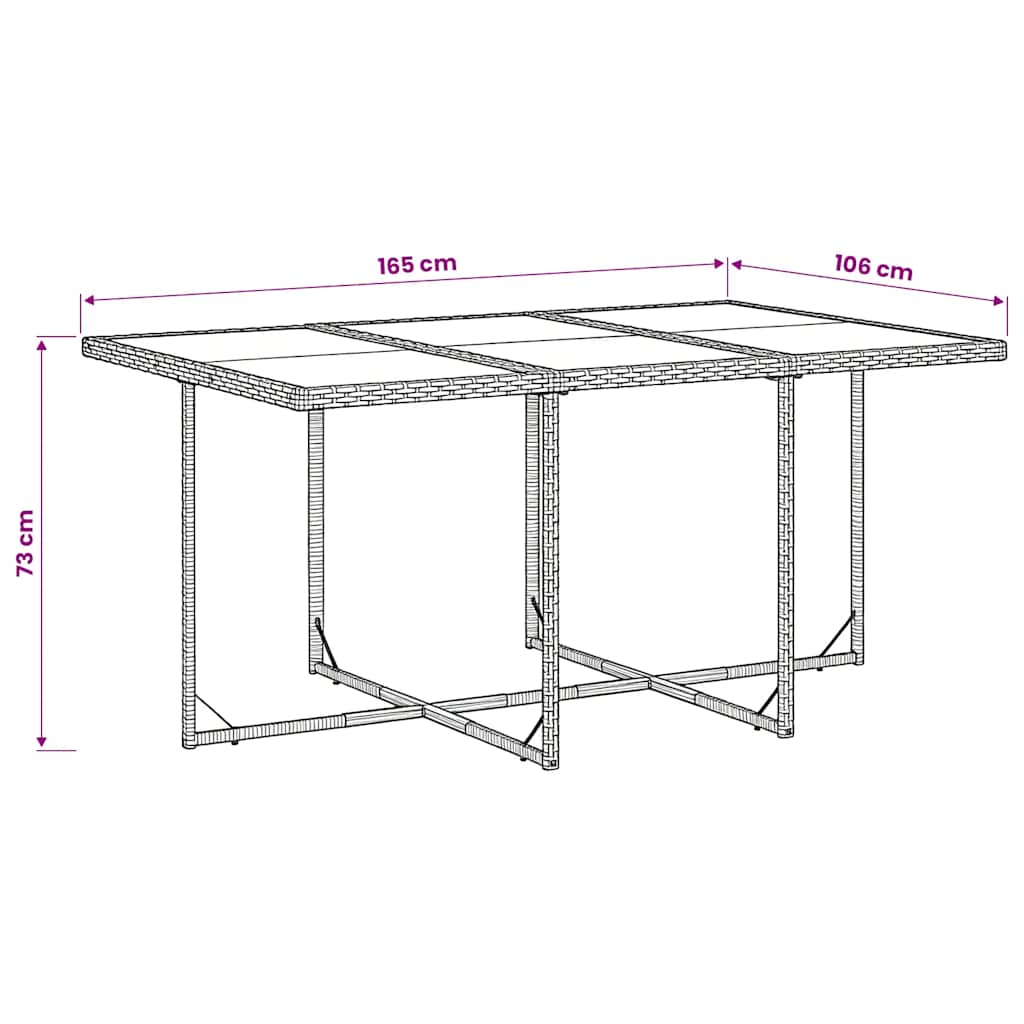 Set mobilier de grădină cu perne, 7 piese, gri, poliratan 3211448 - imagine 6