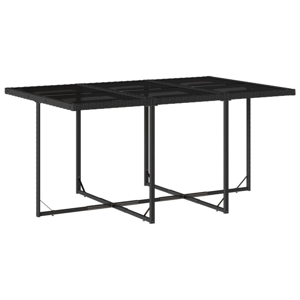 vidaXL 11-delige Tuinset met kussens poly rattan zwart afbeelding