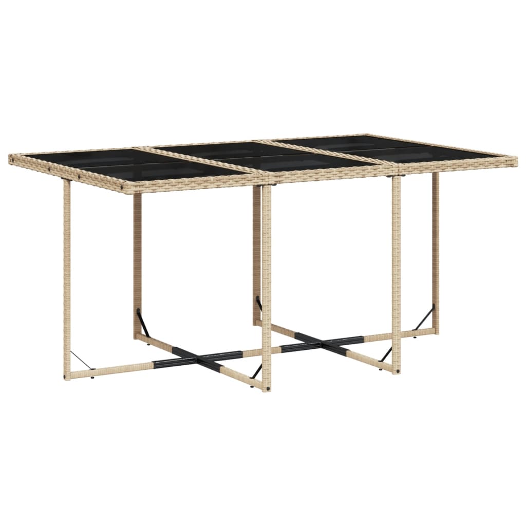 vidaXL 11-delige Tuinset met kussens poly rattan gemengd beige afbeelding