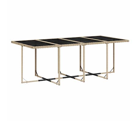 vidaXL 13-tlg. Garten-Essgruppe mit Kissen Beige Poly Rattan