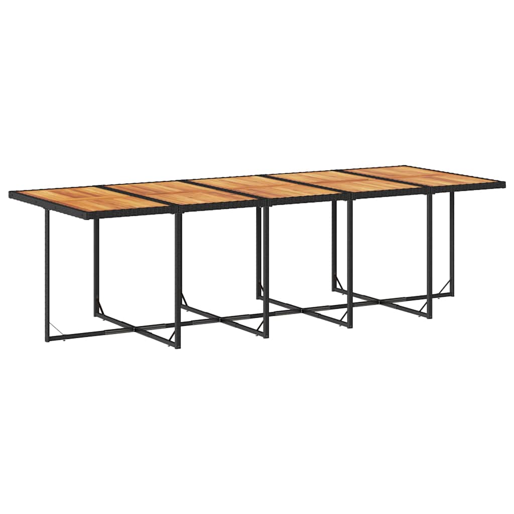 Thumbnail - vidaXL 15-tlg. Garten-Essgruppe mit Kissen Schwarz Poly Rattan