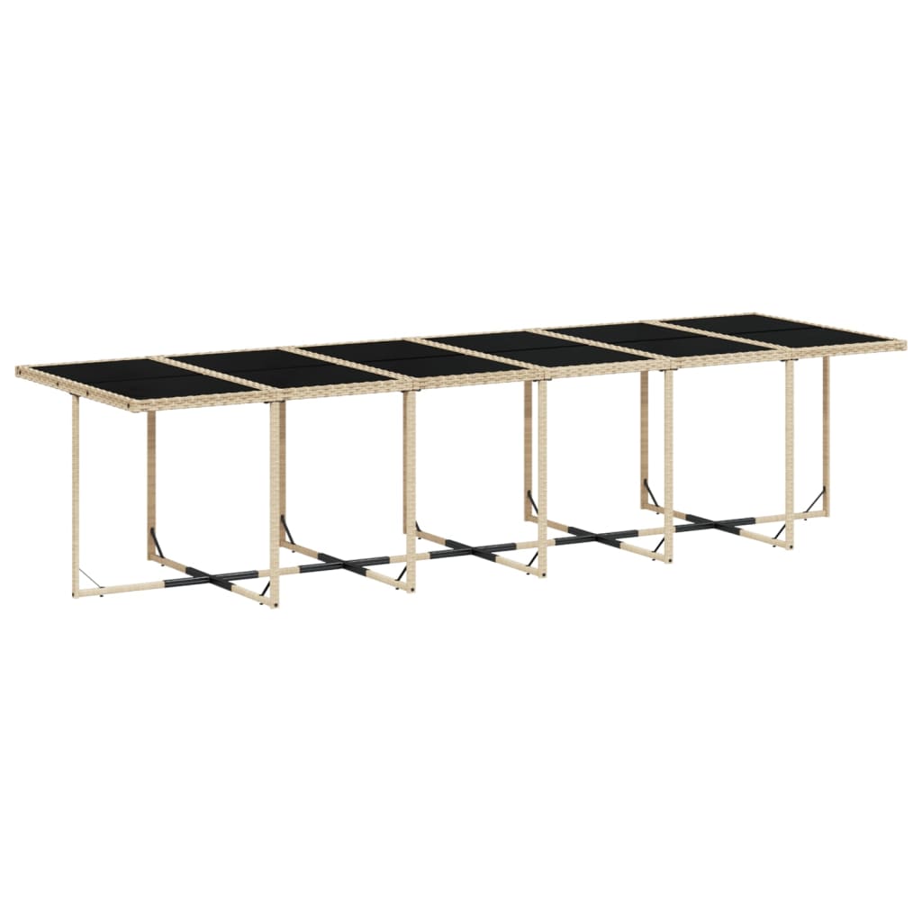 vidaXL 17-delige Tuinset met kussens poly rattan beige afbeelding