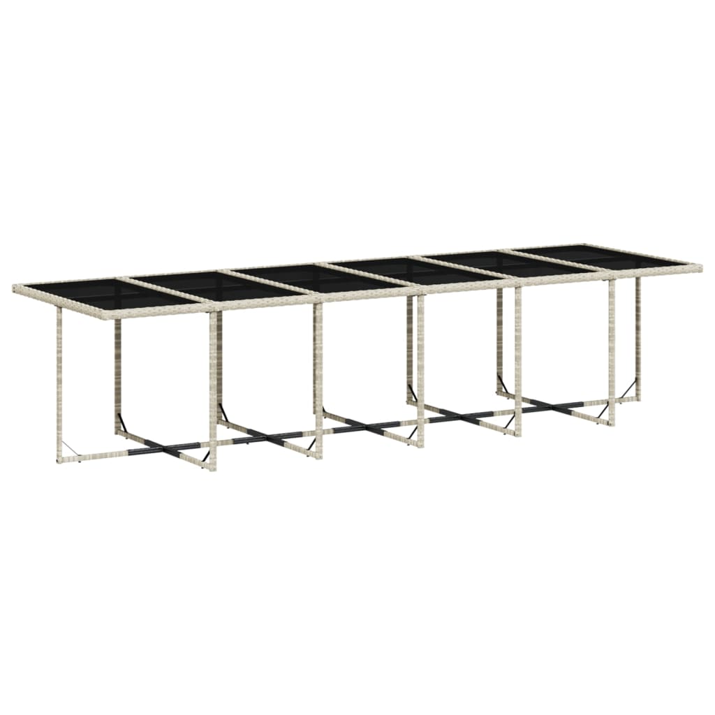 vidaXL 5-delige Tuinset met kussens poly rattan lichtgrijs