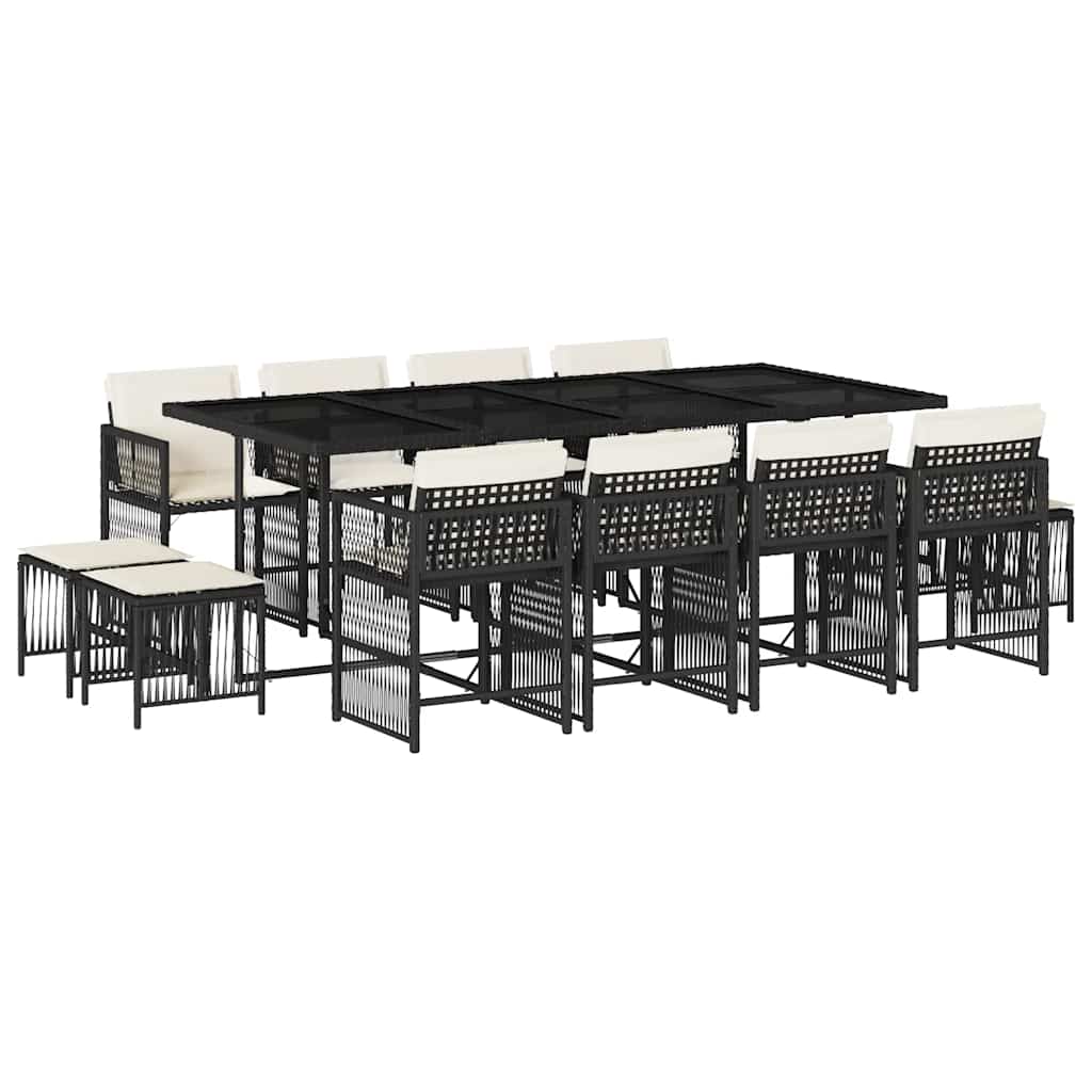 11 Piece Garden Dining Set with Cushions in Various Colors vidaXL