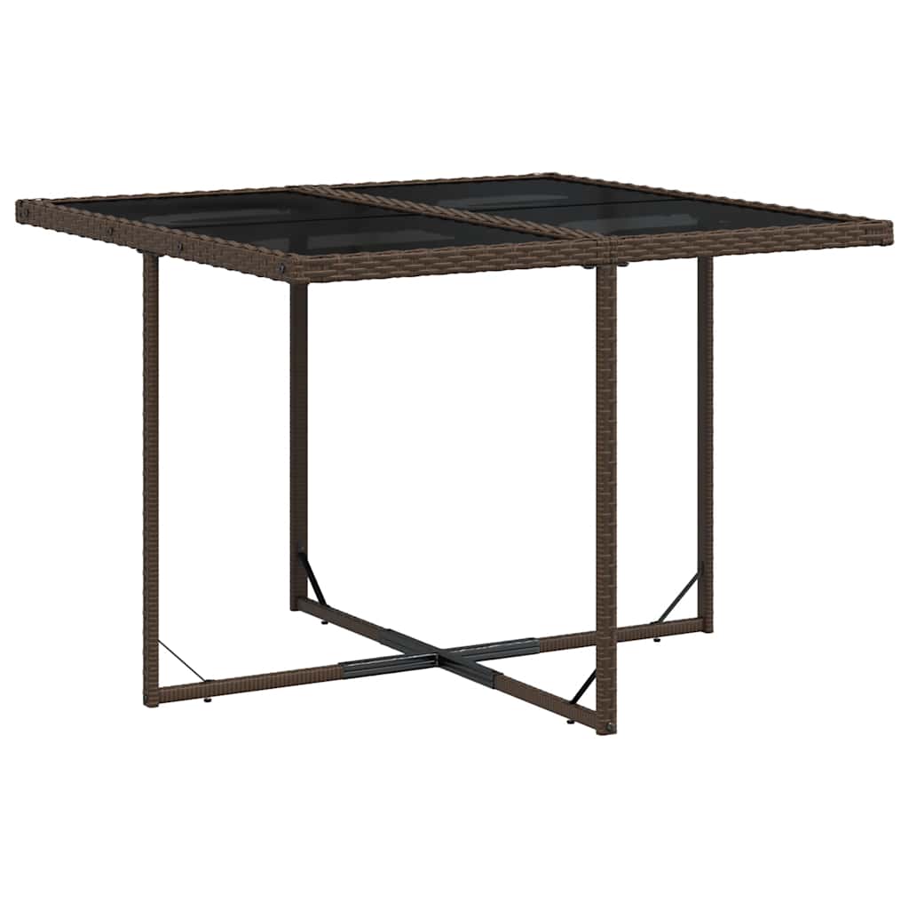 vidaXL 9-delige Tuinset met kussens poly rattan bruin afbeelding