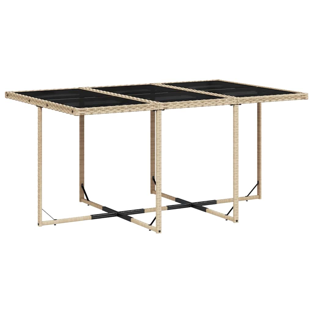 vidaXL 11-delige Tuinset met kussens poly rattan gemengd beige afbeelding