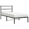 vidaXL metallist voodiraam peatsiga, must, 90 x 190 cm