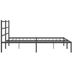 Kovový rám postele s čelem černý 200 x 200 cm - obrázek 6