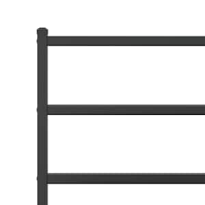 Kovový rám postele s hlavovým a nožním čelem černý 200 x 200 cm - obrázek 8