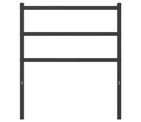 vidaXL T&ecirc;te de lit de remplacement m&eacute;tal noir 75 cm