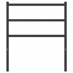 vidaXL T&ecirc;te de lit de remplacement m&eacute;tal noir 75 cm