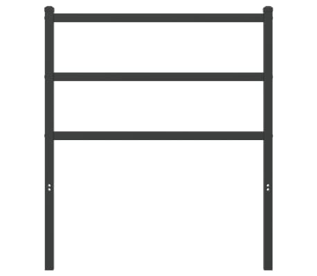 vidaXL Kopfteil Metall Schwarz 80 cm