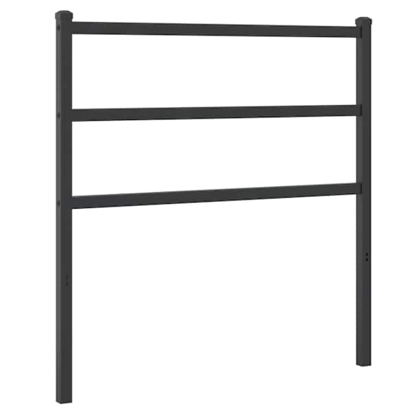 vidaXL metallist vahetatav voodipeats, must, 90 cm