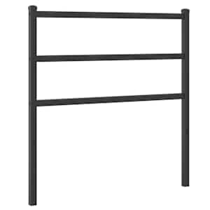 Kovové náhradní čelo postele černé 90 cm - obrázek 2