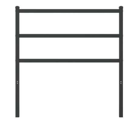 vidaXL Metal Headboard Black 90 cm