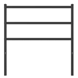 Kovové náhradní čelo postele černé 90 cm - obrázek 3