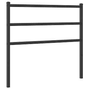 Kovové náhradní čelo postele černé 107 cm - obrázek 2
