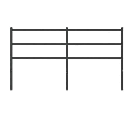 vidaXL Sengegavl i metall svart 150 cm