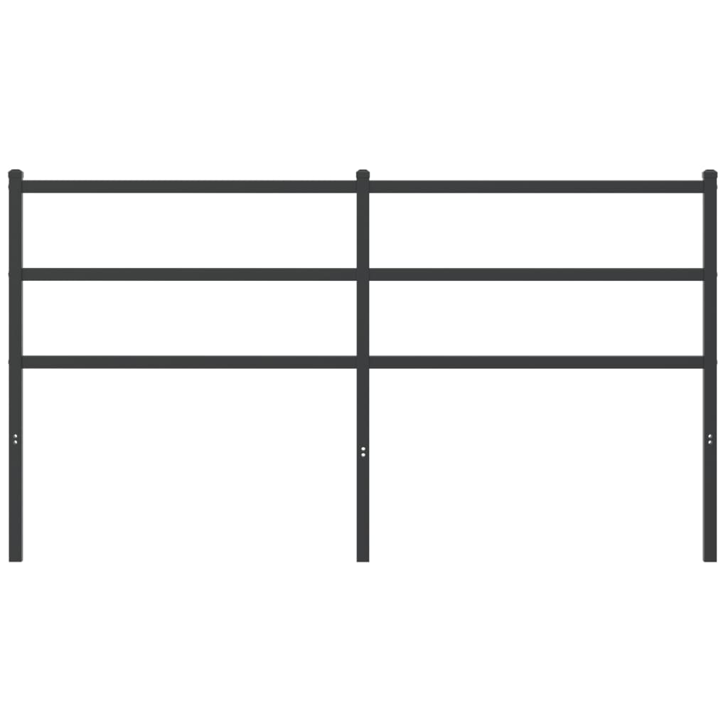 vidaXL Hoofdbord 160 cm metaal zwart afbeelding