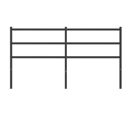 vidaXL Metal Headboard Black 160 cm