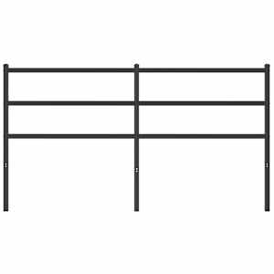 vidaXL Metal Headboard Black 160 cm