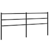 vidaXL metallist vahetatav voodipeats, must, 193 cm