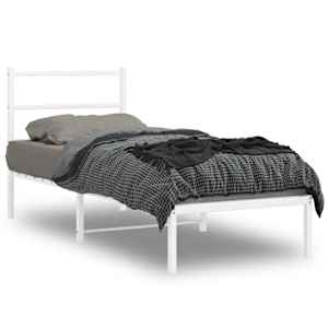 Kovinski posteljni okvir brez vzmetnice z vzglavjem 75x190 cm