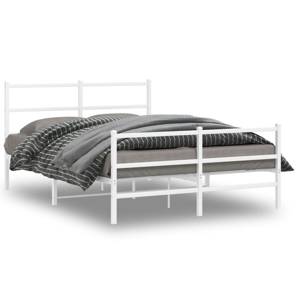 Metalni okvir kreveta uzglavlje i podnožje bijeli 140×200 cm Kreveti i dodaci za krevete Naručite namještaj na deko.hr