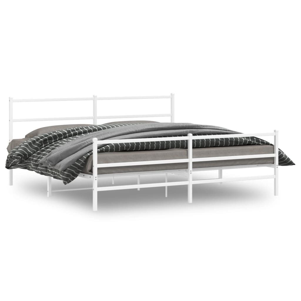 Metalni okvir kreveta uzglavlje i podnožje bijeli 180×200 cm Kreveti i dodaci za krevete Naručite namještaj na deko.hr