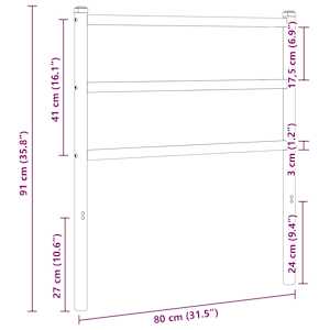 Kovové náhradní čelo postele bílé 75 cm - obrázek 5