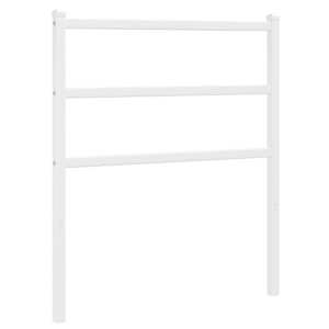 Kovové náhradní čelo postele bílé 80 cm - obrázek 2