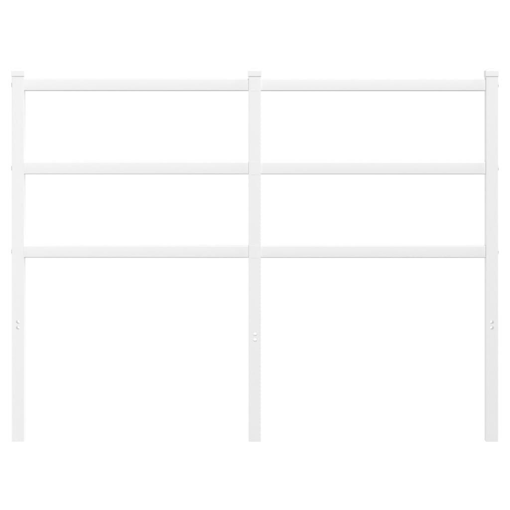 vidaXL Hoofdbord 120 cm metaal wit afbeelding